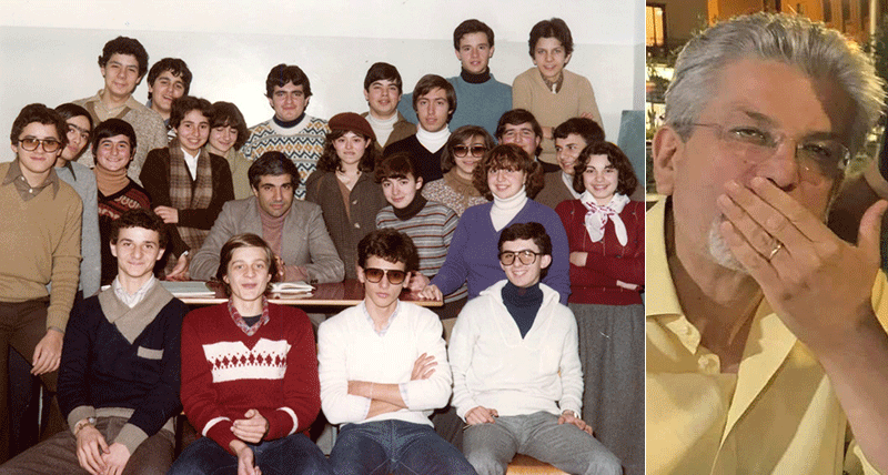 Alessandro Marcelli e la classe V sezione D del Liceo Fermi del 1981 Cosenza