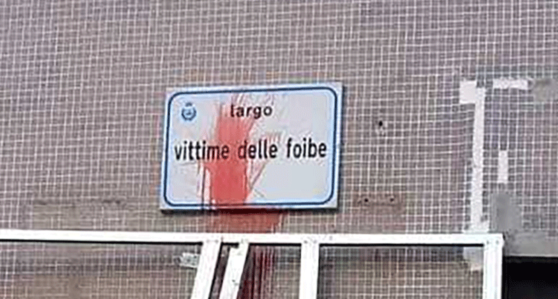 Cosenza, imbrattata targa dedicata alle Foibe: il commento di Strazzulli (FdI)