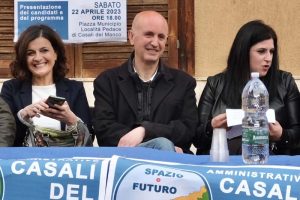 Il candidato a sindaco Ippolito Morrone durante la presentazione della lista Spazio e Futuro Comune