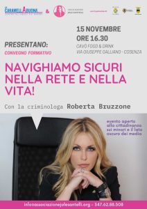 La criminologa Roberta Bruzzone a Cosenza per parlare dei rischi della rete