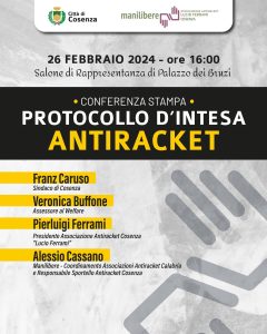 locandina firma protocollo d'intesa antiracket