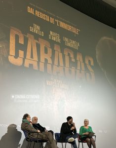 Presentazione a Cosenza del Film Caracas, intervista Marco D'Amore Toni Servillo e Gianluca Curti
