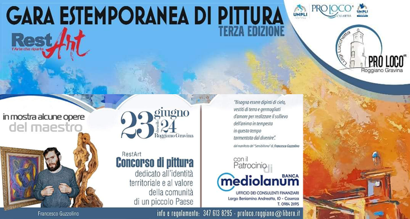Roggiano Gravina, al via la terza edizione del concorso di pittura Restart