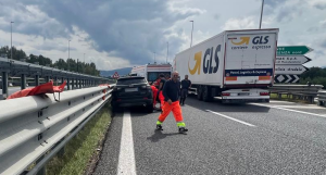A2, incidente stradale in corrispondenza dello svincolo Cosenza Nord - Rende