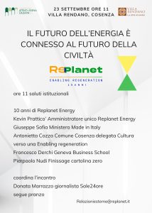 Replanet Energy - Locandina evento del 23 settembre 2024