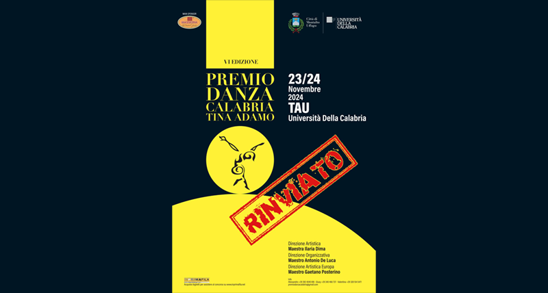 Premio danza Calabria Tina Adamo rinviato a primavera 2025