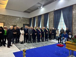 la camera ardente a Palazzo dei Bruzi