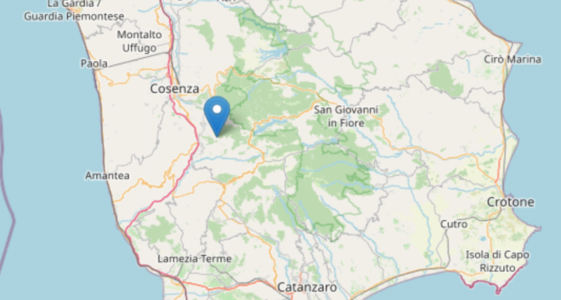 terremoto in calabria 4.2 epicentro mangone