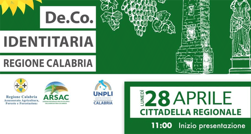 Presentazione progetto De.C.O. Identitaria Regione Calabria