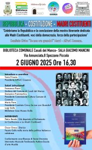Casali del Manco celebra le Madri Costituenti: il 2 giugno l'evento conclusivo della mostra itinerante