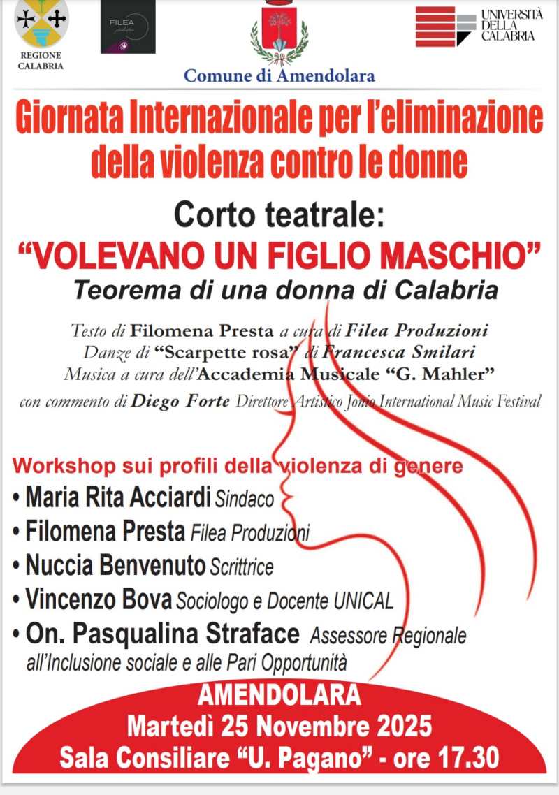 giornata internazionale contro la violenza sulle donne ad amendolara