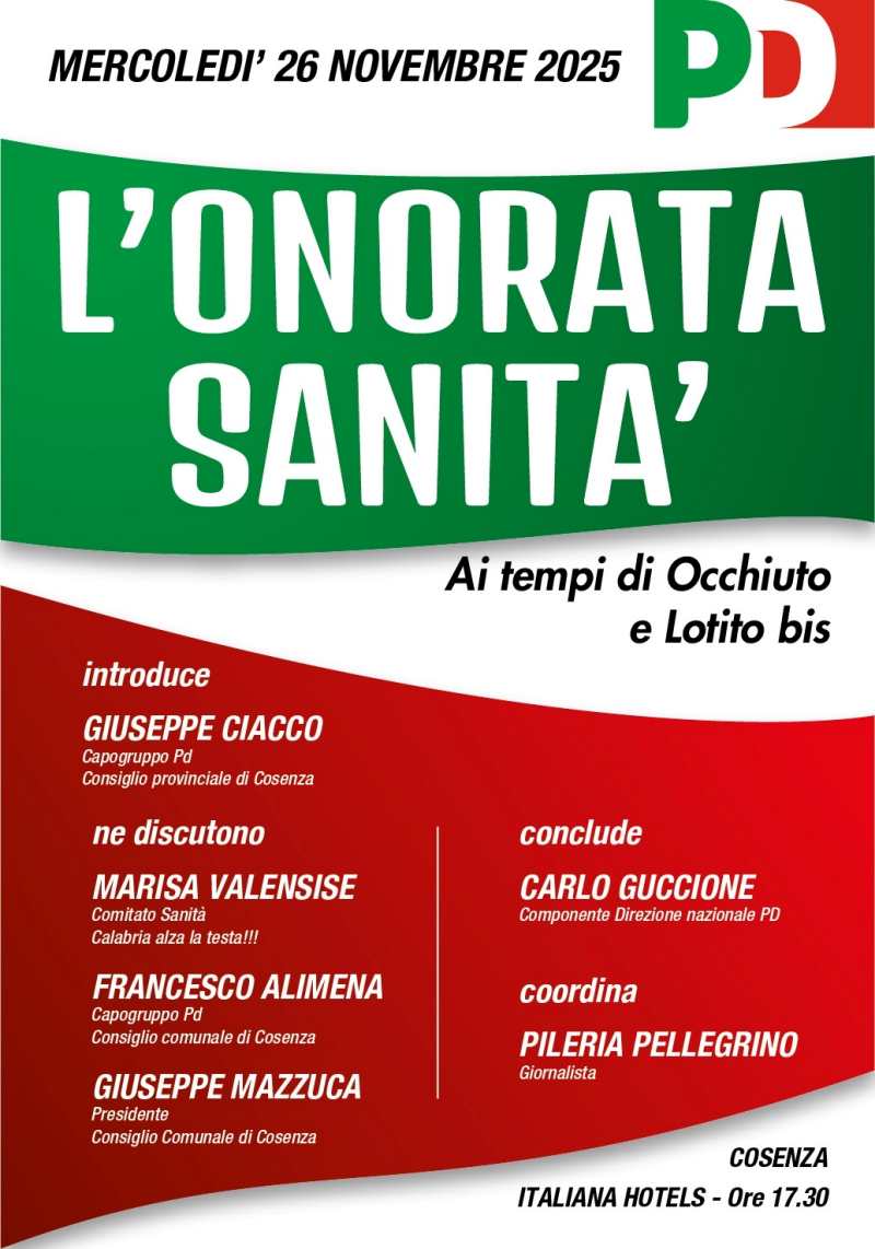 incontro sulla sanità del pd cosenza