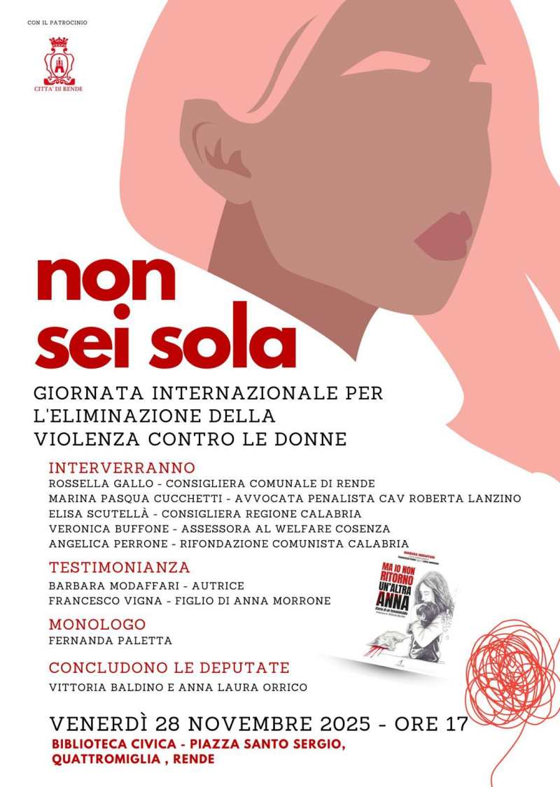 non sei sola a rende