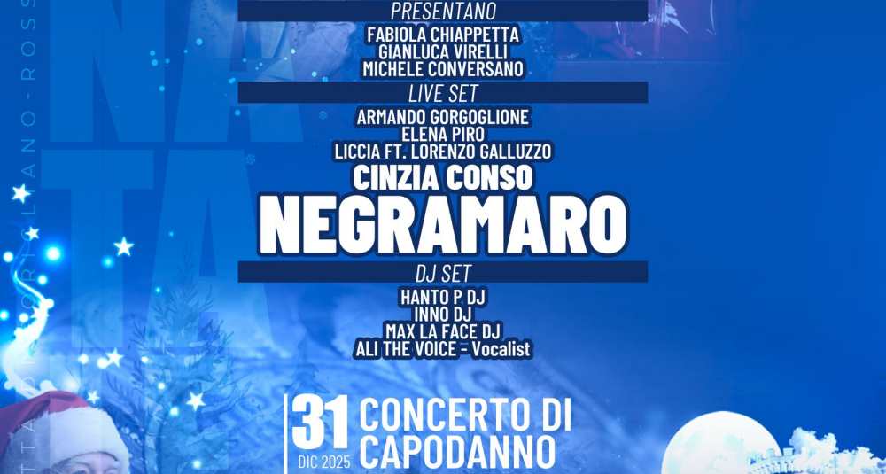 Negramaro a Corigliano-Rossano: il piano mobilità per il gran concerto di Capodanno