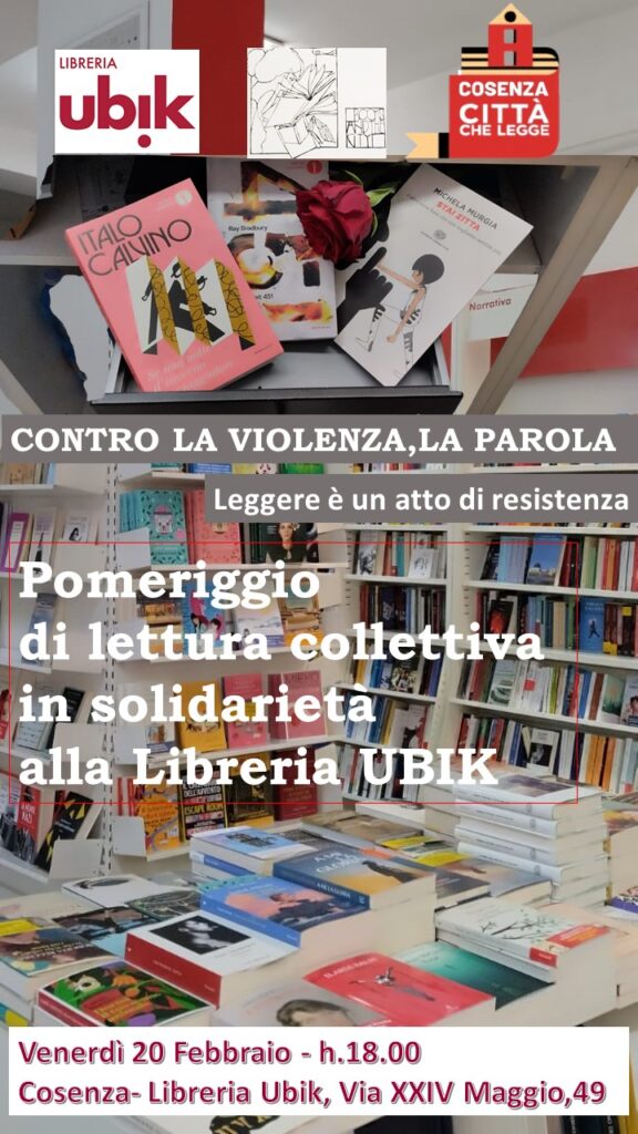 Pomeriggio di Lettura Collettiva alla Libreria UBIK di Cosenza