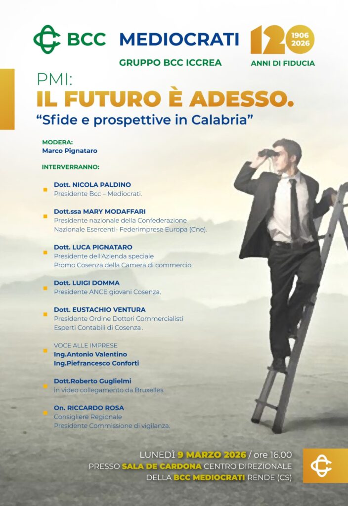A Rende il 9 marzo un confronto sul futuro delle PMI in Calabria