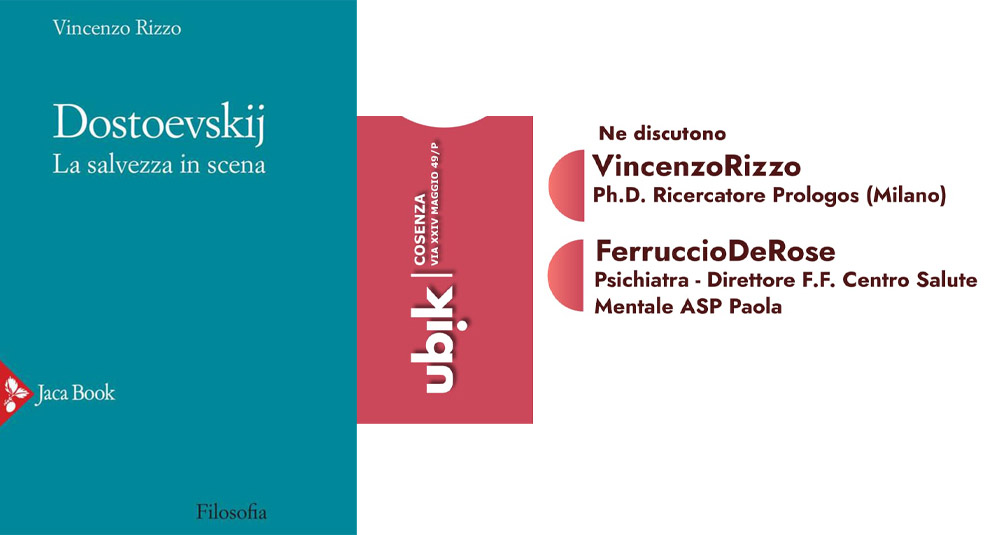 Giovedì d'autore a Cosenza: riflettori puntati sul "Dostoevskij" di Vincenzo Rizzo