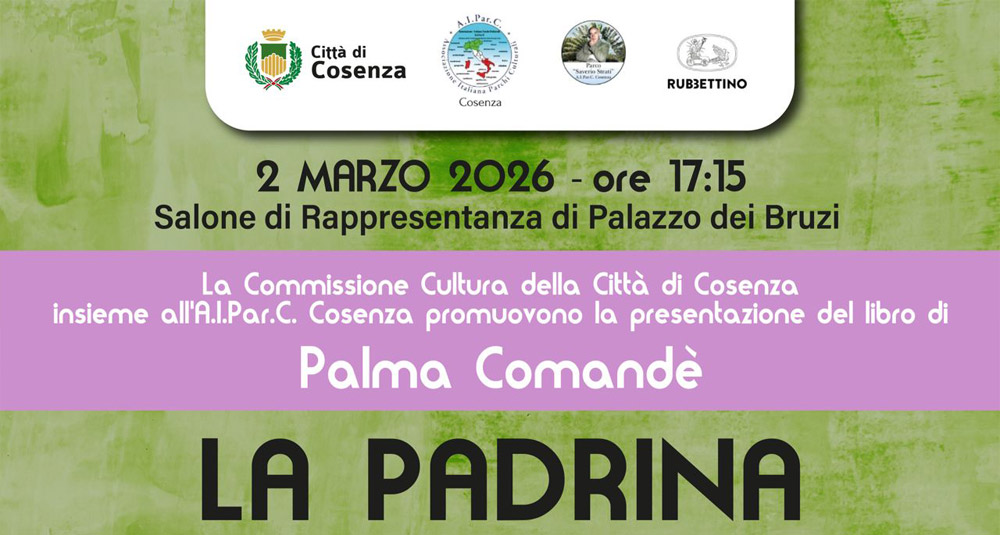 Palma Comandè presenta a Cosenza “La Padrina” letteratura, memoria e libertà femminile