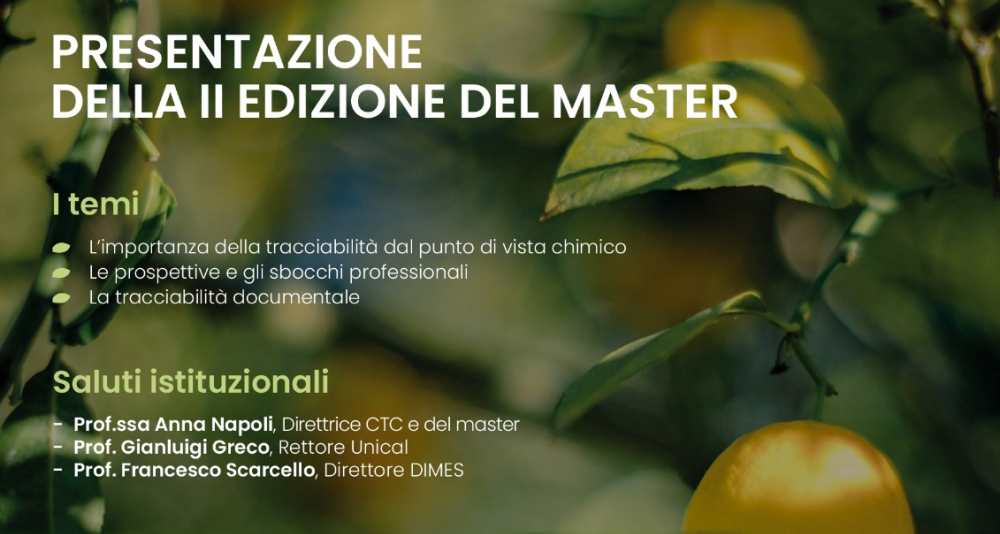 UniCal, arriva il Master SIFAE: borse di studio da 16.500€ per l’agroalimentare