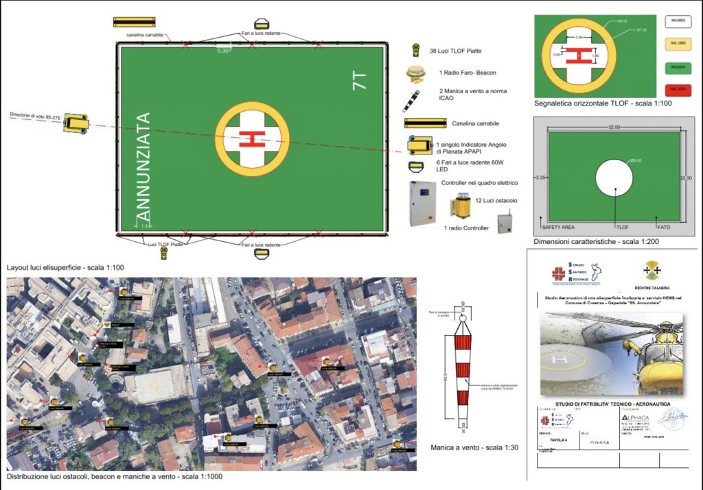 Progetto riqualificazione piattaforma elisoccorso di Cosenza