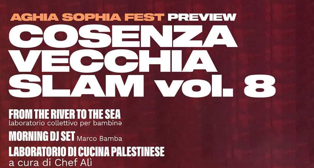 Torna il Cosenza Vecchia Slam: a piazza Ortale la cultura sposa la causa palestinese