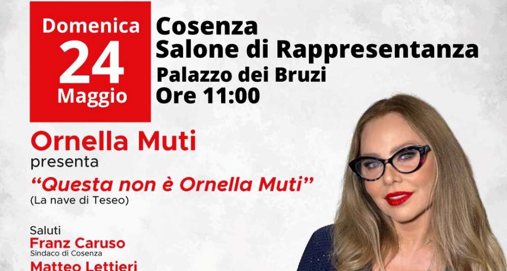 Ornella Muti a Cosenza, l’accoglienza del sindaco Franz Caruso