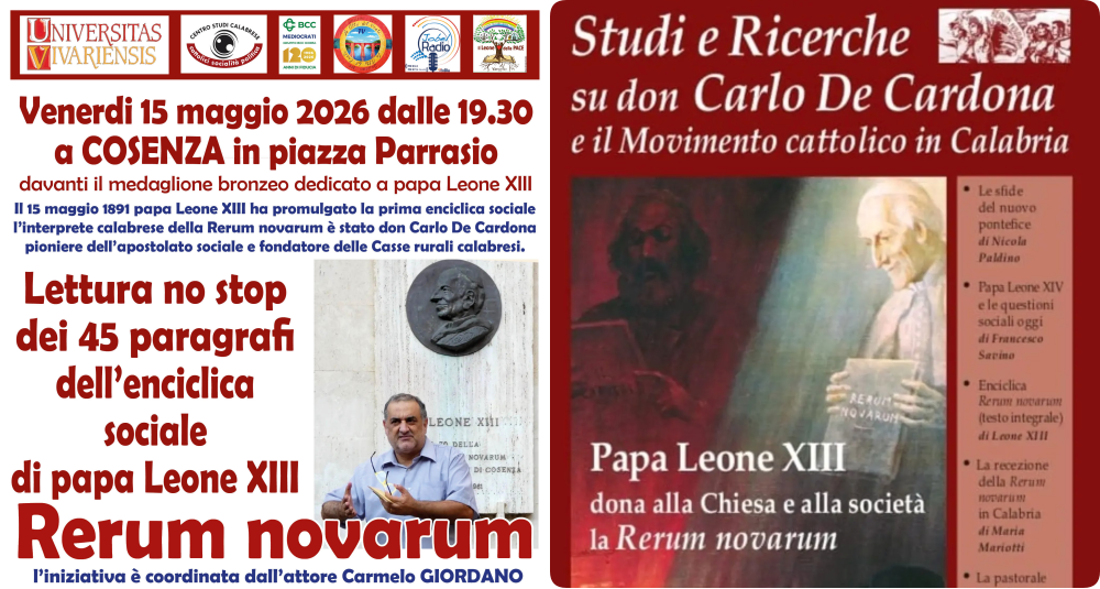 Cosenza, la “Rerum Novarum” risuona in piazza: torna la Festa della Dottrina Sociale
