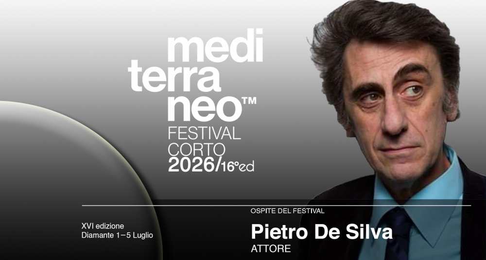 L’attore Pietro De Silva sarà l’ospite d’onore della 16esima edizione del Mediterraneo Festival Corto
