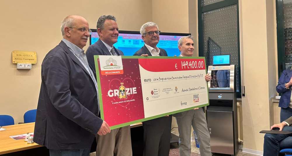 Maternità Cosenza, maxi donazione da Conad all’Annunziata: in arrivo 149.400 euro