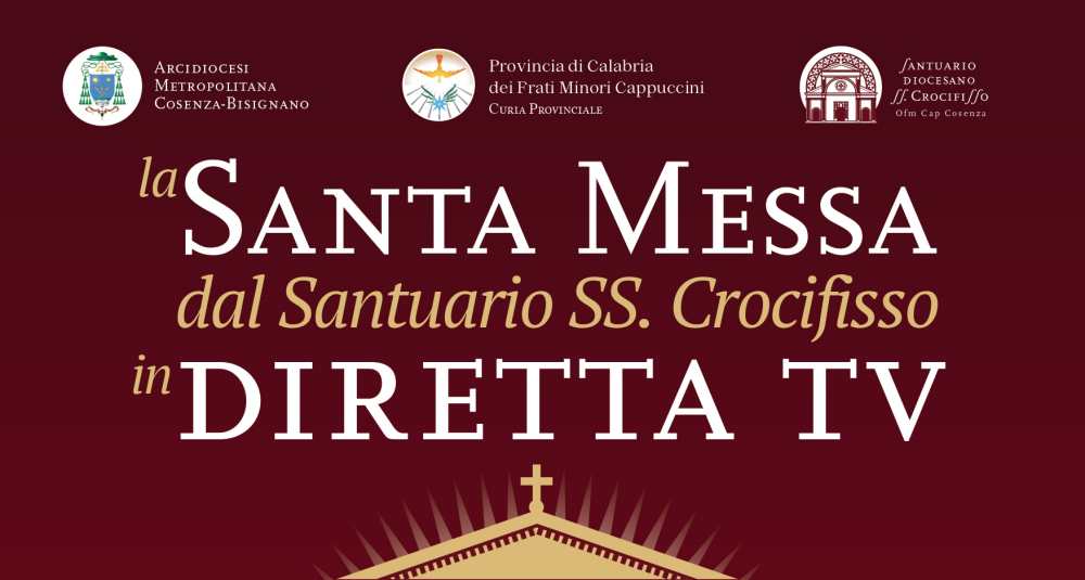 Cosenza in tv: a giugno le dirette nazionali dal Santuario del Crocifisso