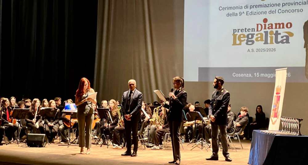 Cosenza, Franz Caruso al concorso “PretenDiamo Legalità”: «È il pilastro della democrazia»
