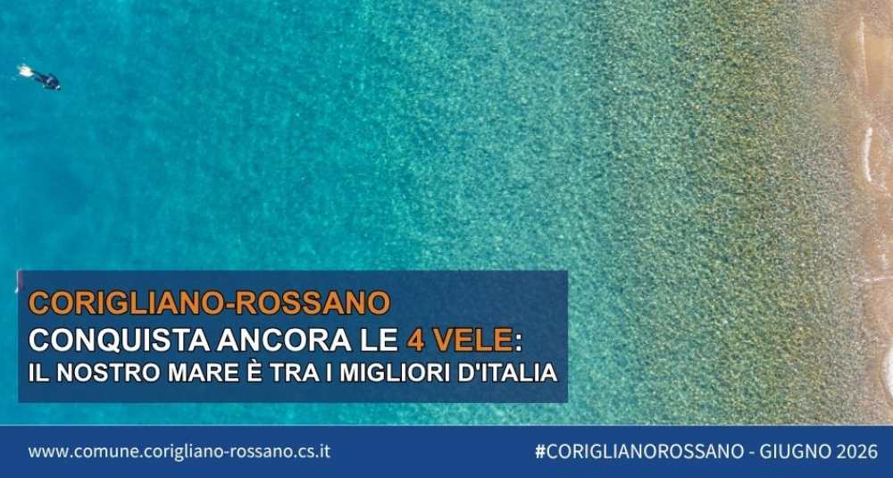 Corigliano-Rossano conquista ancora le 4 Vele di Legambiente: il mare cittadino si conferma tra i migliori d’Italia