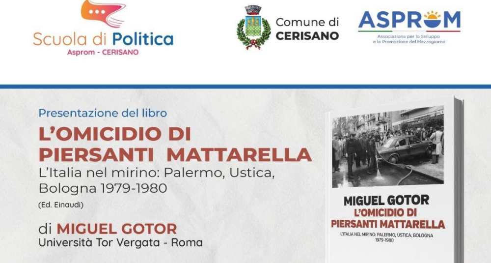 Palazzo Sersale si conferma hub culturale: a Cerisano Miguel Gotor presenta il libro sull’omicidio di Piersanti Mattarella