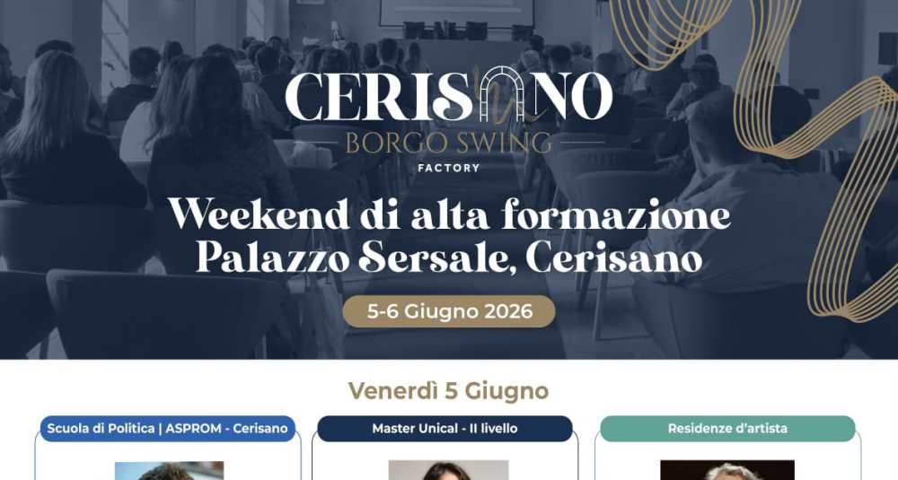 Alta formazione a Cerisano: weekend con Tridico, Passarelli e Carnelos