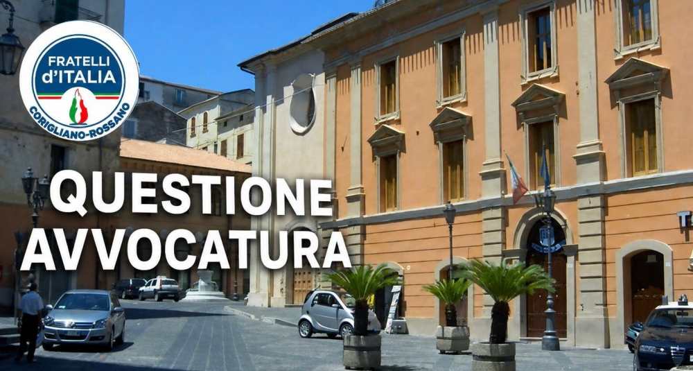 Corigliano Rossano, Fratelli d’Italia esulta: «Sull’Avvocatura avevamo ragione noi»
