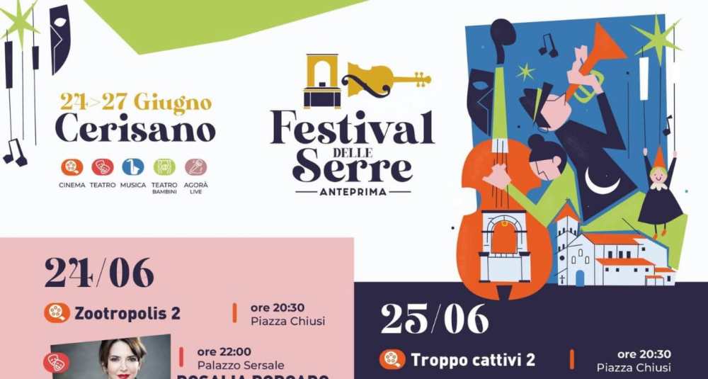Cerisano, al via l’Anteprima del Festival delle Serre 2026 dal 24 al 27 giugno