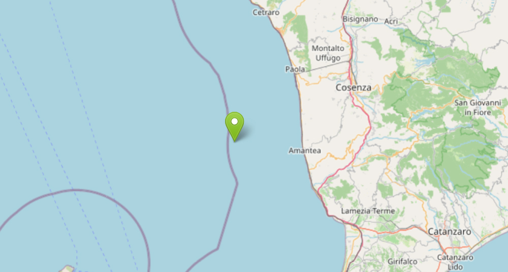 Forte scossa di terremoto in Calabria di magnitudo 6.2