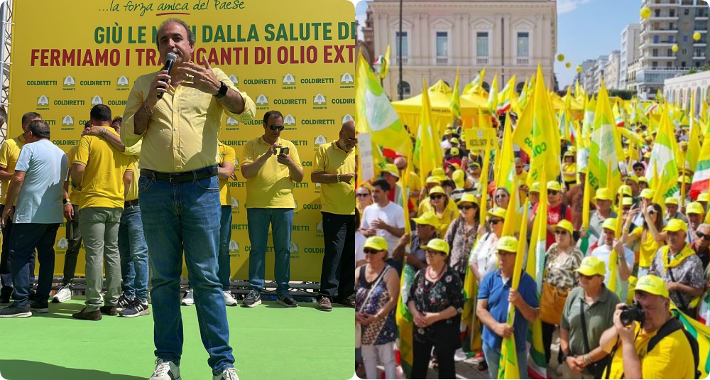 Guerra dell’olio a Bari, migliaia di agricoltori in piazza: presente anche Coldiretti Calabria