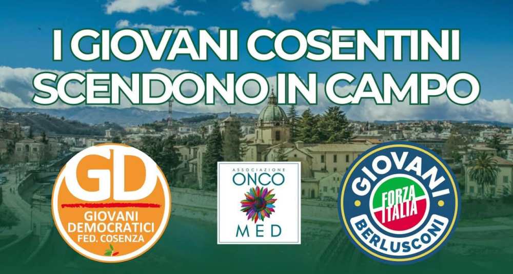 Giovani Democratici e Forza Italia Giovani insieme a Cosenza per ONCO MED