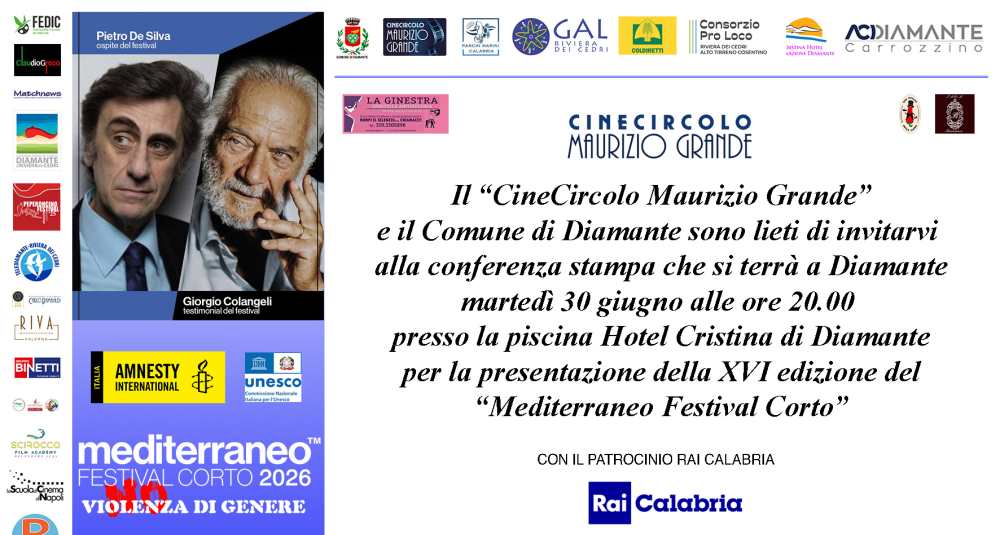 Diamante si trasforma nella capitale del cinema breve: al via la XVI edizione del Mediterraneo Festival Corto