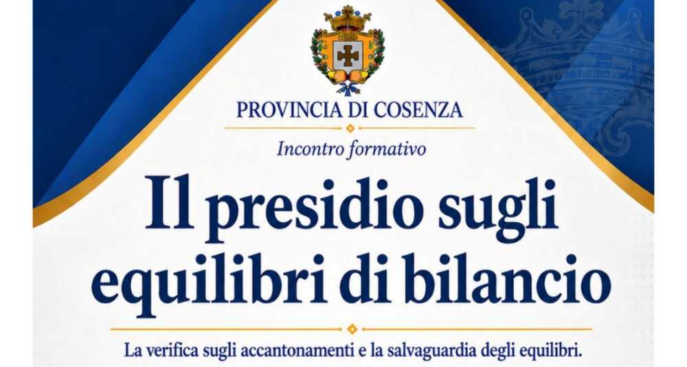Bilanci comunali e servizi, la Provincia di Cosenza promuove un incontro formativo