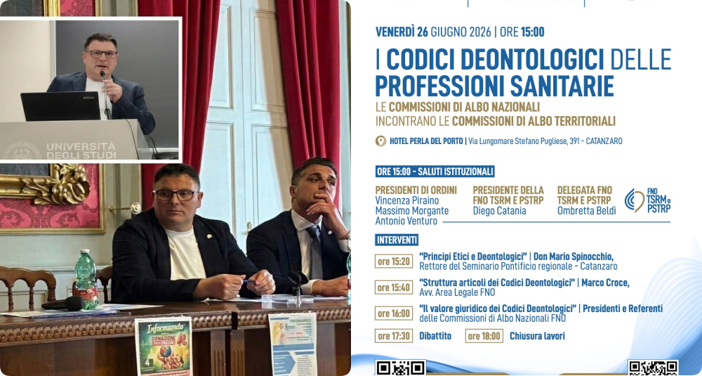 Sanità, gli Ordini TSRM-PSTRP calabresi a confronto sul nuovo Codice Deontologico