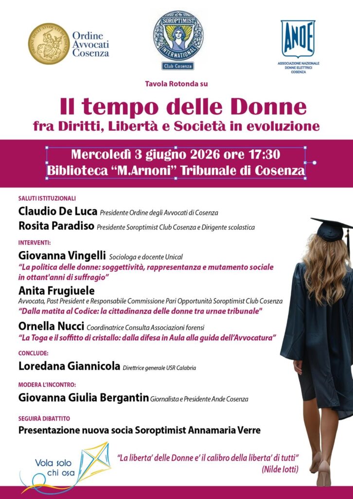 Tribunale di Cosenza: ottant’anni di Repubblica, il tempo delle donne