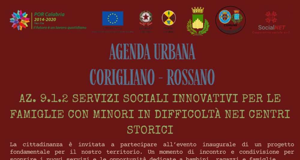 Corigliano-Rossano scommette sul sociale: sabato la presentazione dei nuovi servizi per famiglie e minori