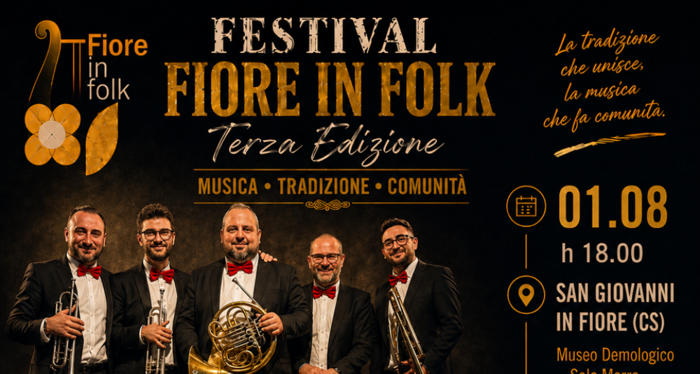 San Giovanni in Fiore ospita Fiore in Folk: gli ottoni accendono il Museo Demologico