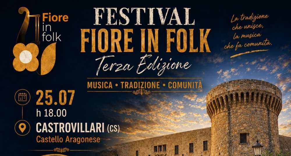 Il Festival “Fiore in Folk” riparte da Castrovillari: al Castello Aragonese la prima tappa della terza edizione