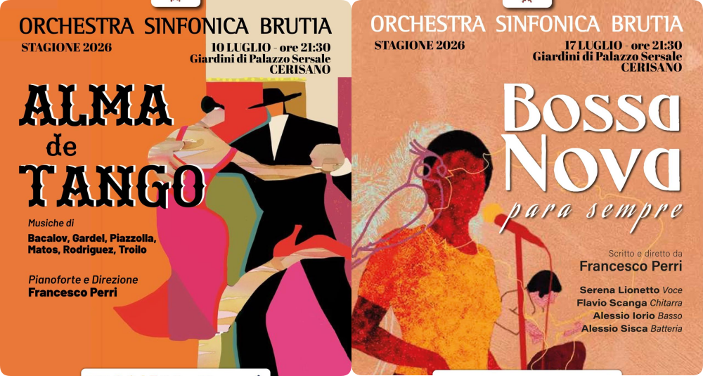 L’Orchestra Sinfonica Brutia accende l’estate di Cerisano: tre grandi concerti dedicati alla musica dell’America Latina