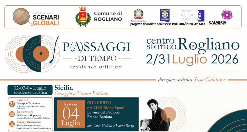 «P(A)SSAGGI DI TEMPO»: Il centro storico di Rogliano diventa una residenza artistica a cielo aperto