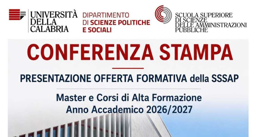 Unical, la Scuola Superiore di Scienze delle Amministrazioni Pubbliche lancia la nuova offerta formativa