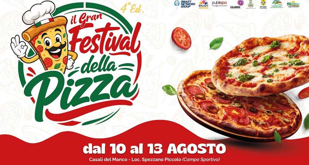 Casali del Manco capitale del gusto e della solidarietà: al via la quarta edizione del Gran Festival della Pizza
